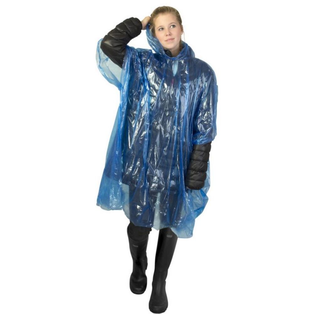 Unisex Adult Mayan Recycled Plastic Raincoat / Royal Blue